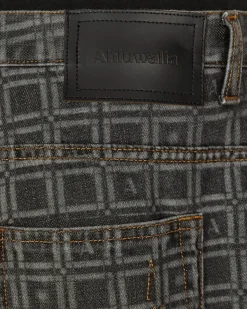 Ahluwalia Pants^Kalonji Low Rise Jeans Grey