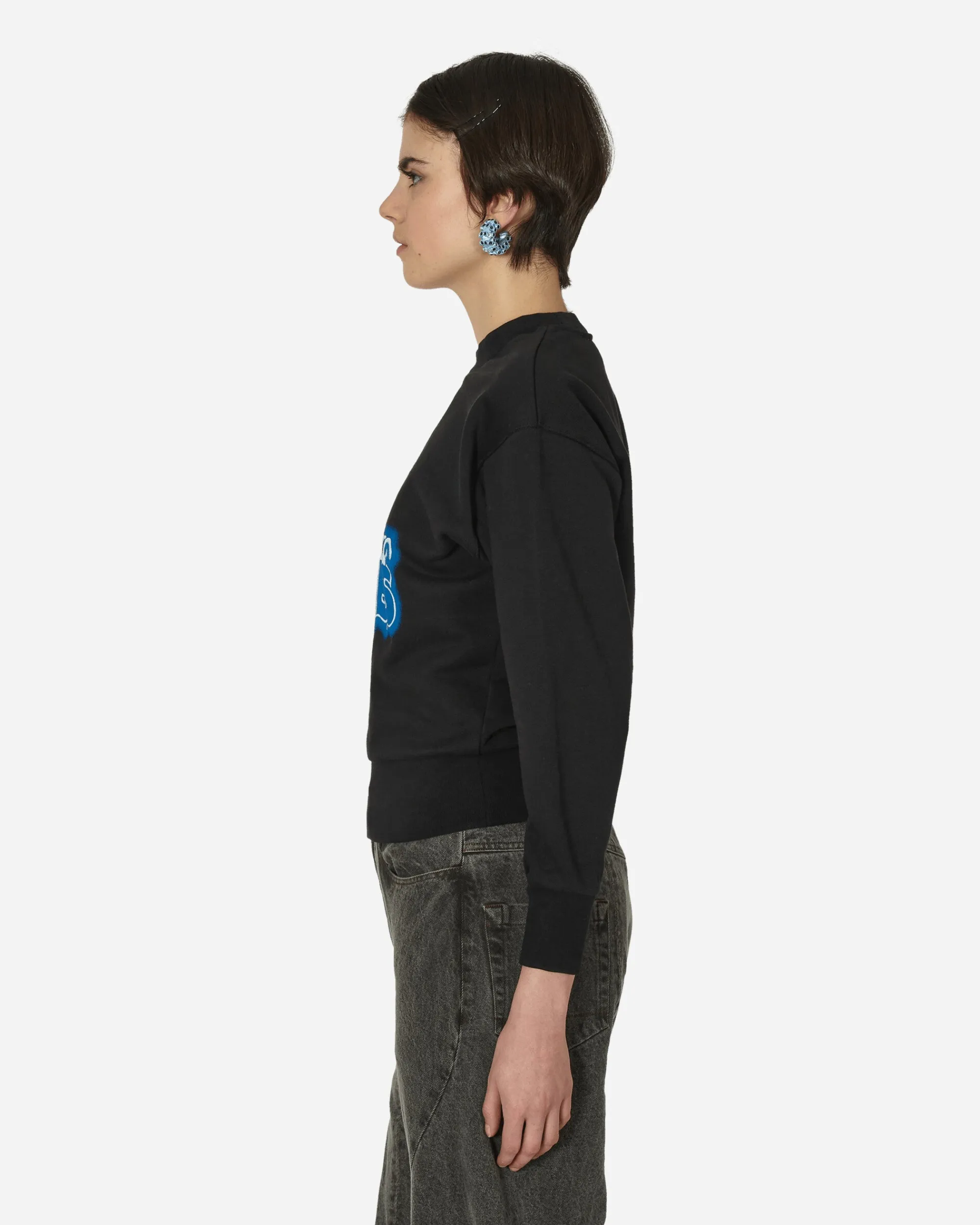 Aries Sweatshirts^Kasper Baby Crewneck Sweatshirt Black