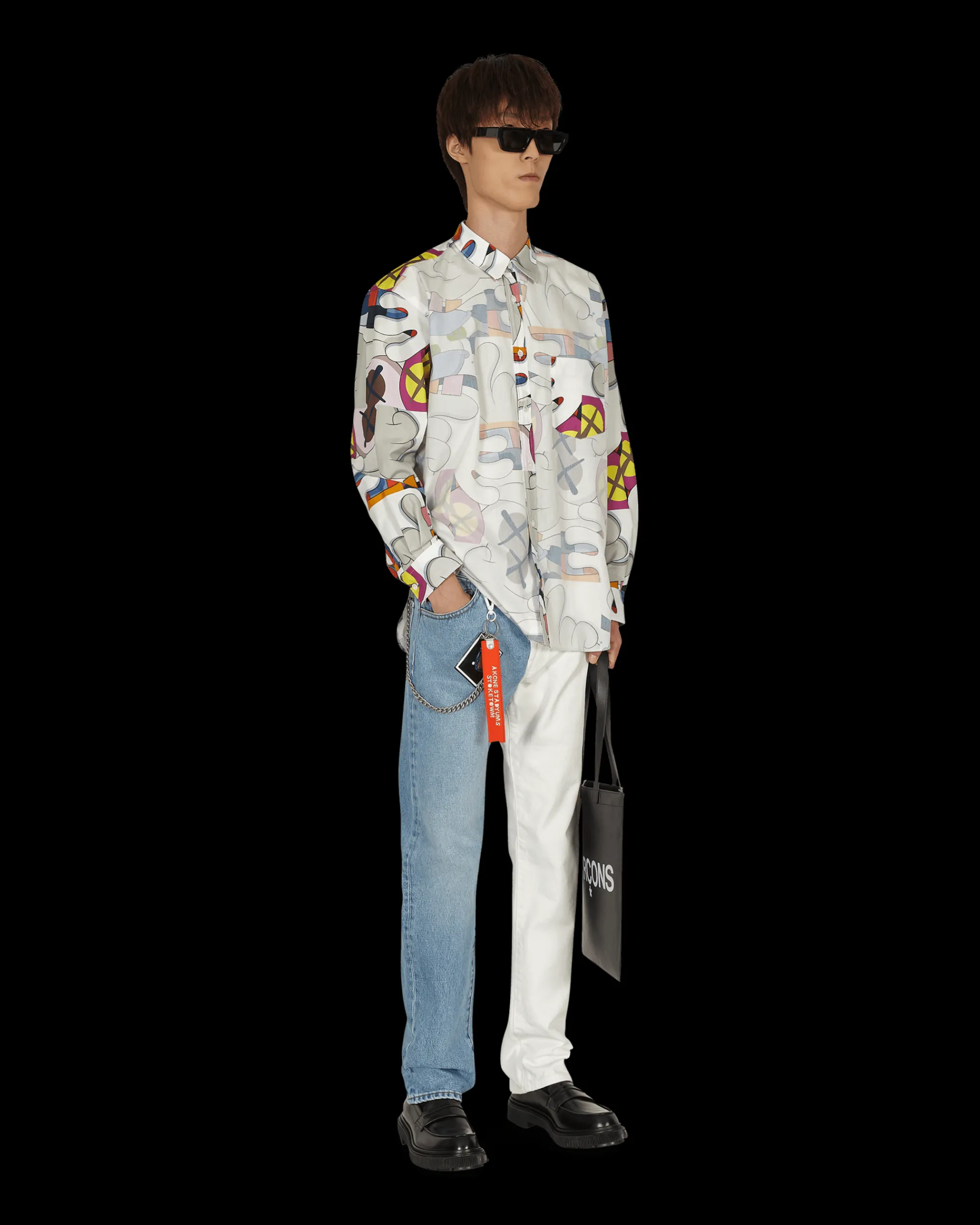 Comme Des Garçons Shirt Shirts^KAWS Classic Shirt With Overlay Multicolor