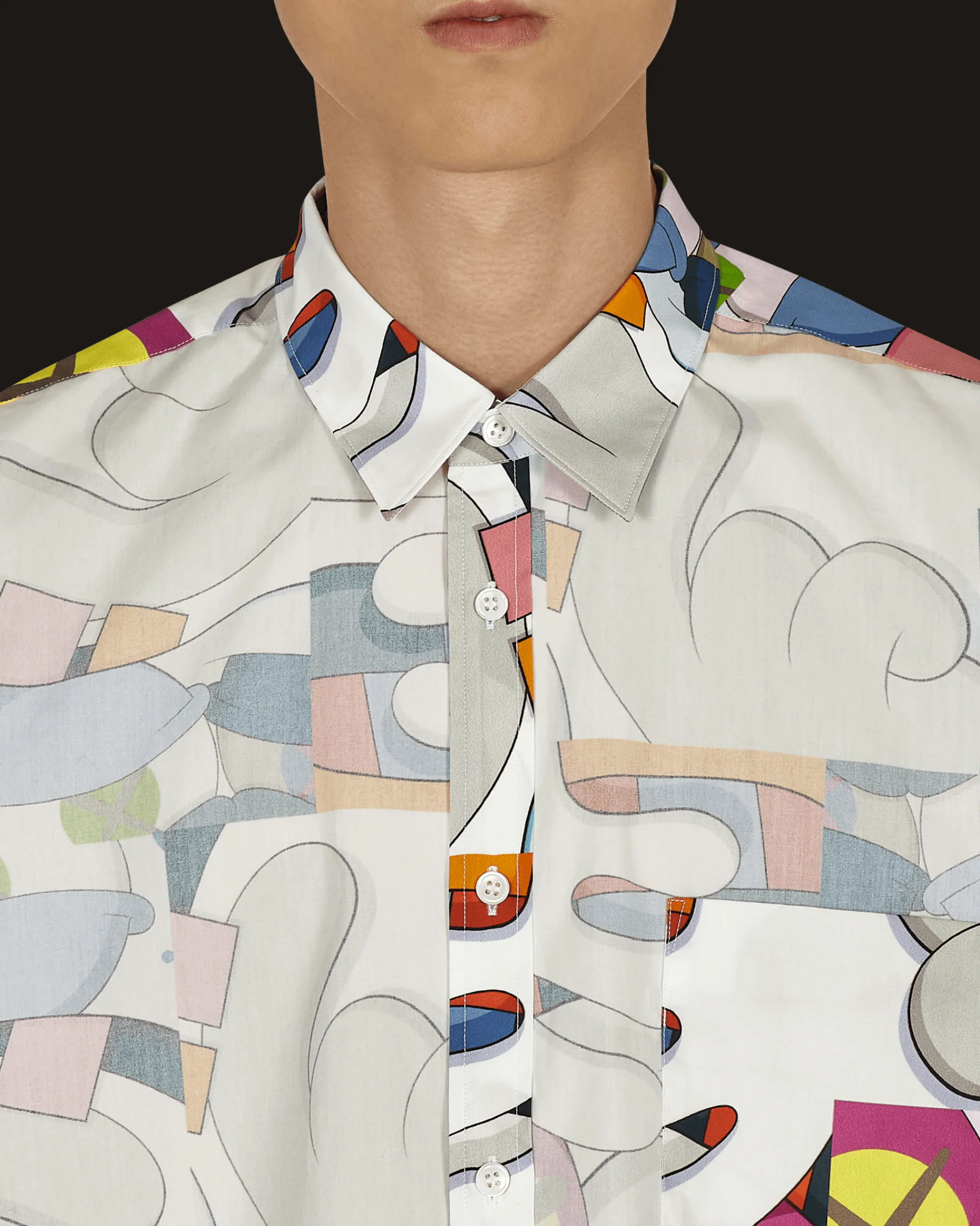 Comme Des Garçons Shirt Shirts^KAWS Classic Shirt With Overlay Multicolor