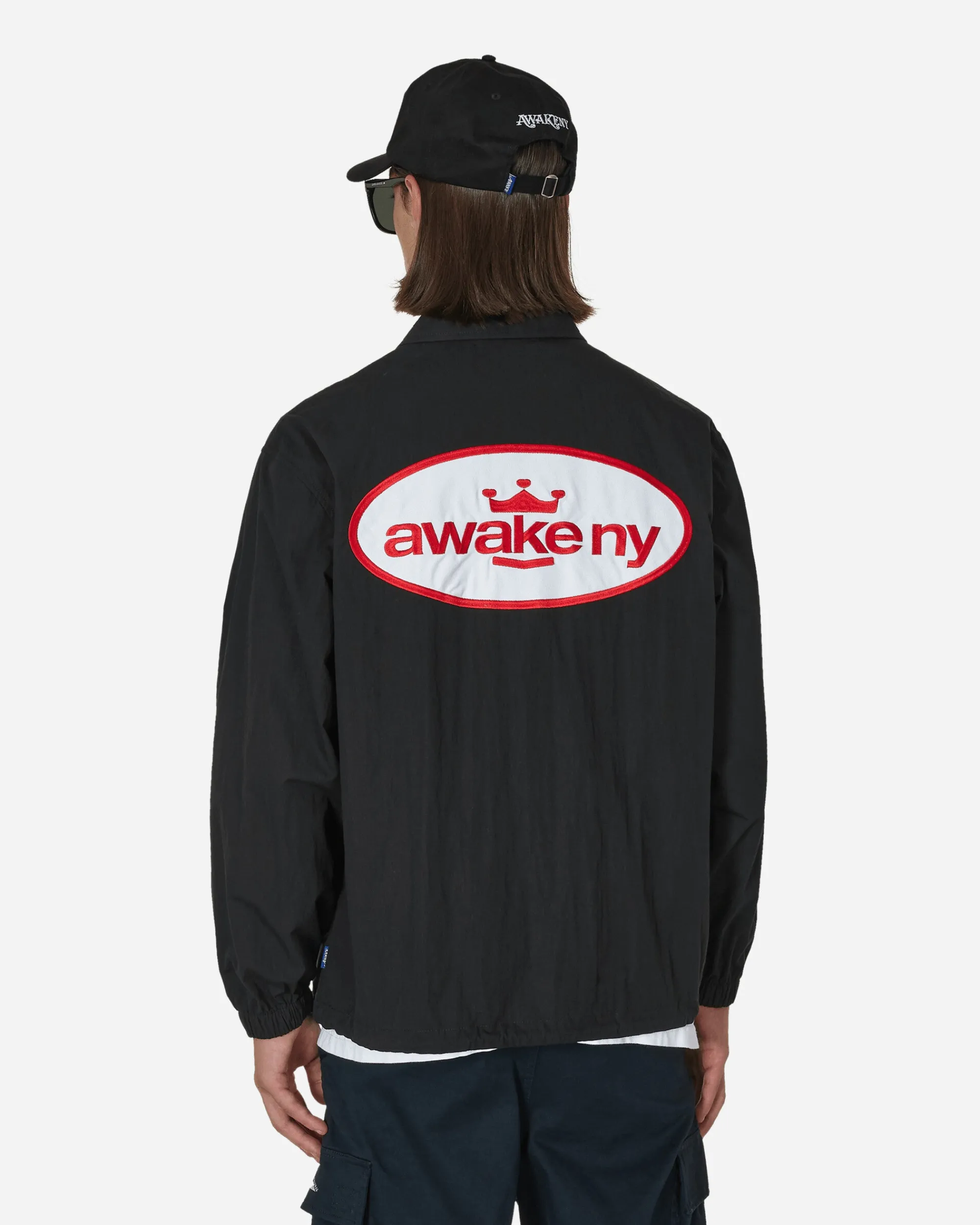 Awake NY Coats And Jackets^King Logo Twill Coaches Jacket Charcoal