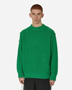 sacai Knitwear^Knit Pullover Green