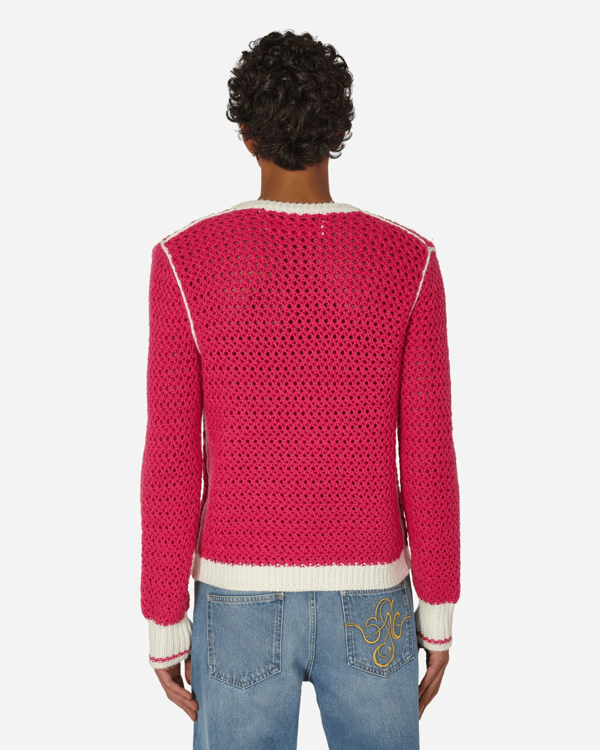 Stockholm (Surfboard) Club Knitwear^Knitted V-Neck Sweater Fluo Pink