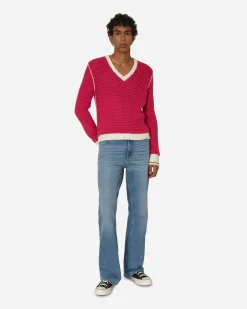 Stockholm (Surfboard) Club Knitwear^Knitted V-Neck Sweater Fluo Pink