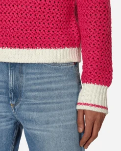 Stockholm (Surfboard) Club Knitwear^Knitted V-Neck Sweater Fluo Pink