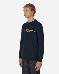 Noah Sweatshirts^Knot Crewneck Sweatshirt Blue