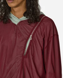Kiko Kostadinov Sweatshirts^Knox Mesh Hoodie Jade Green / Lime / Burgundy
