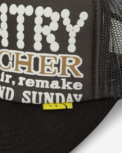 KAPITAL Hats|Hats^Kountry Pearl Clutcher Trucker Cap Grey / Black