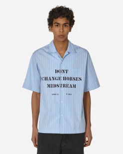 OAMC Shirts^Kurt Stripes Shirt Light Blue