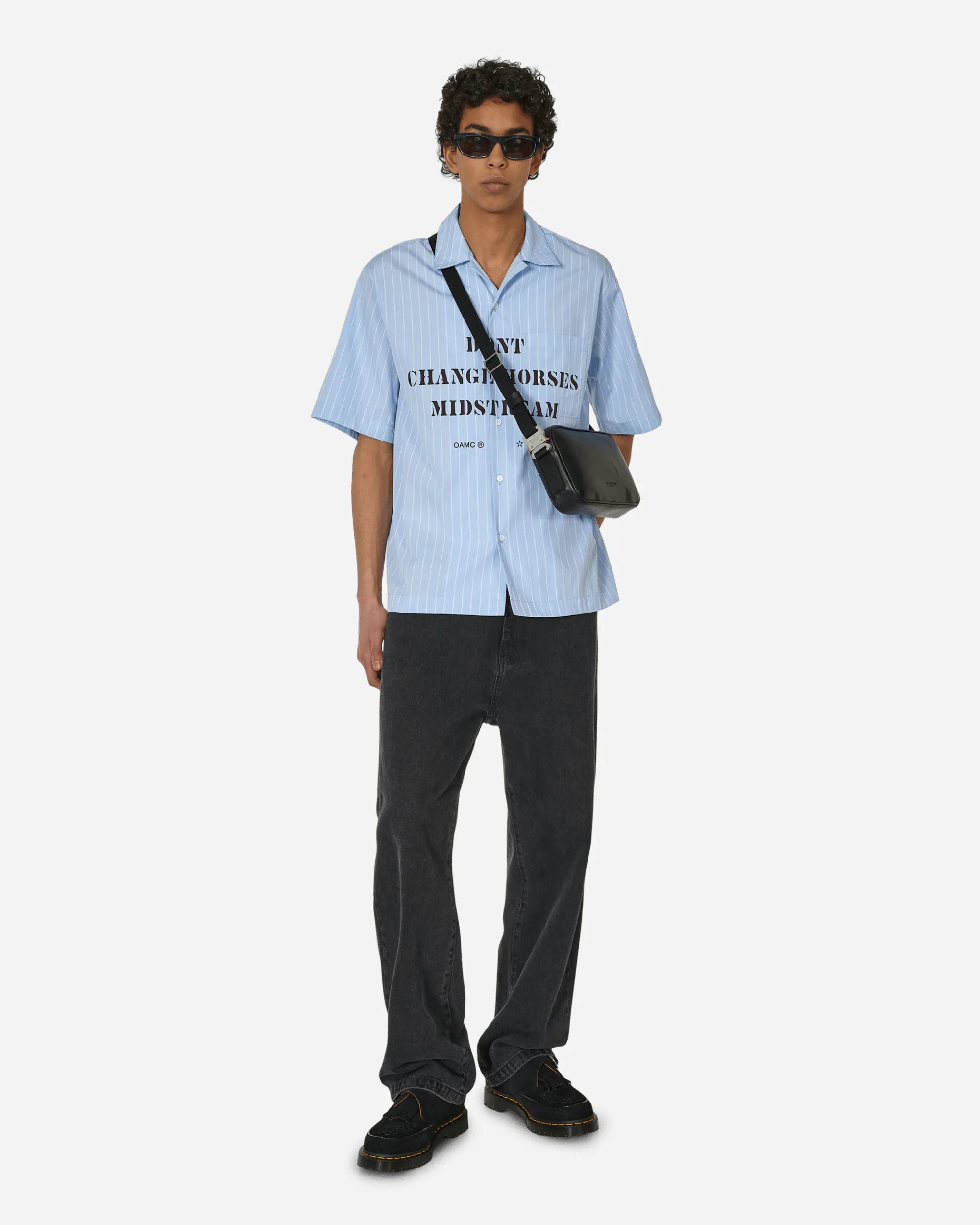 OAMC Shirts^Kurt Stripes Shirt Light Blue