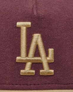 New Era Hats|Hats^LA Dodgers Moleskin Crown 9FORTY A-Frame Adjustable Cap Dark Purple