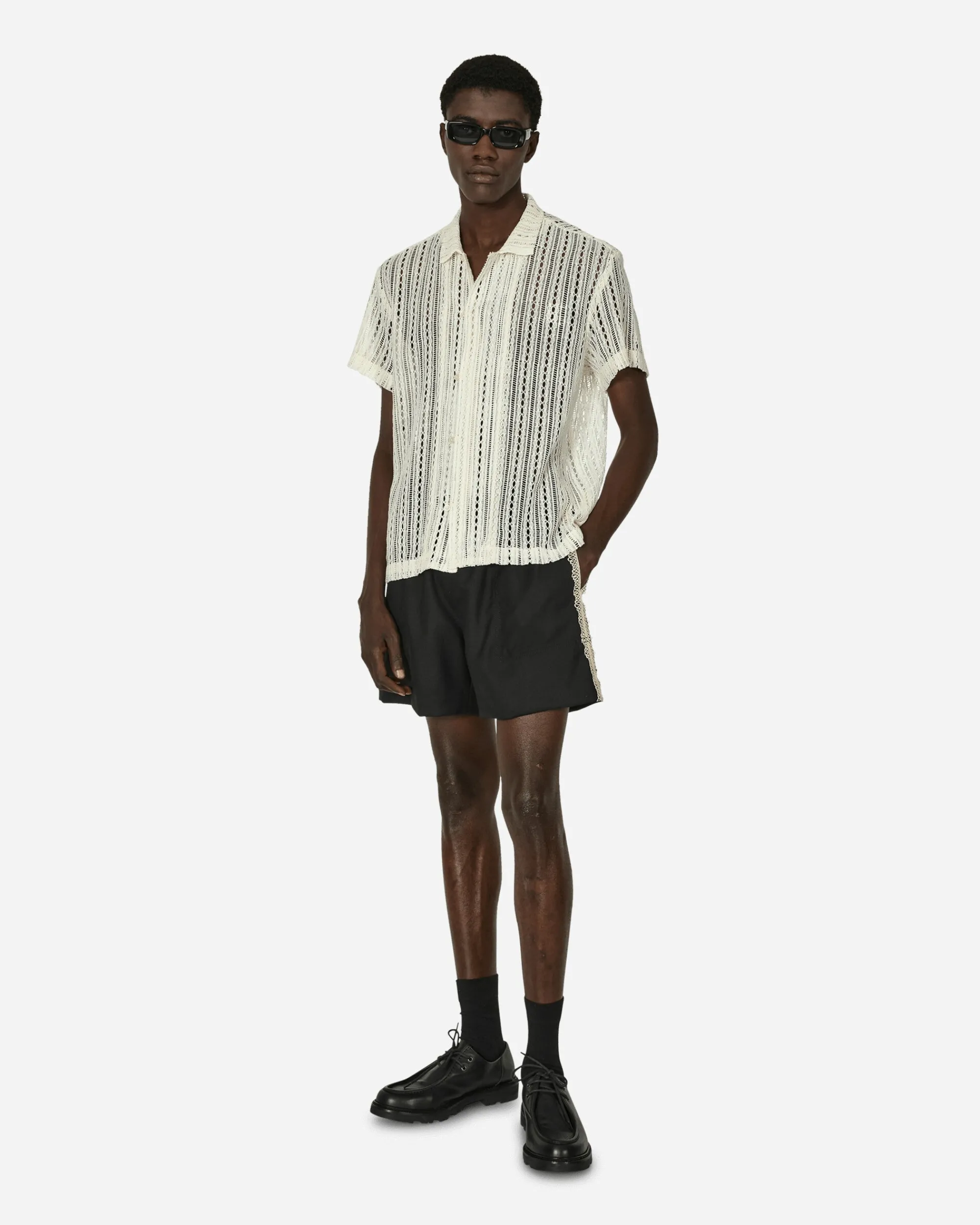 Bode Shorts^Lacework Shorts Black