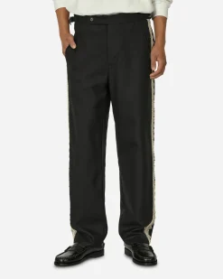 Bode Pants^Lacework Side Buckle Trousers Black