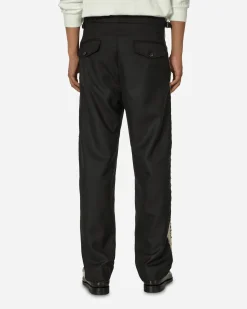 Bode Pants^Lacework Side Buckle Trousers Black