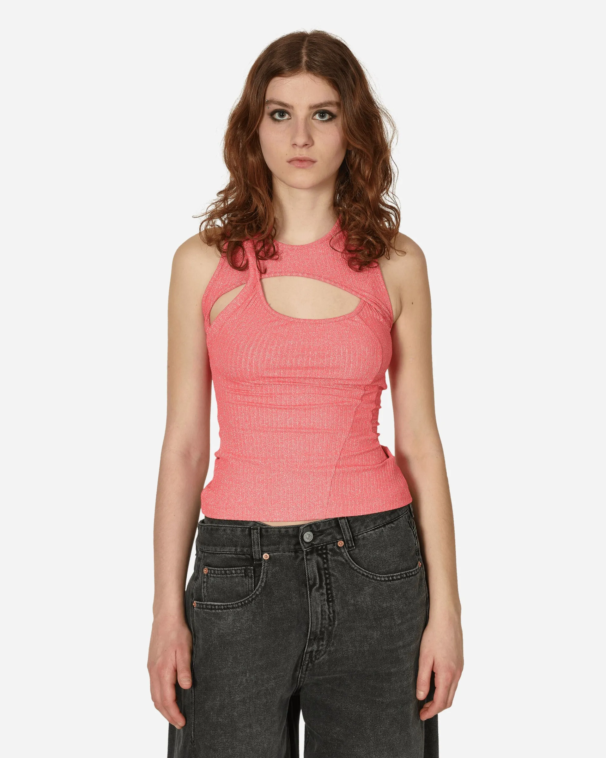 Ottolinger T-Shirts^Layered Cut-Out Tank Top Pink