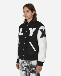 1017 ALYX 9SM Coats And Jackets^Leather Patch Logo Varsity Jacket Black