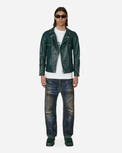 Undercover Coats And Jackets^Leather Rider Jacket Green