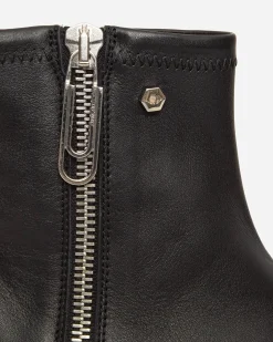 Off-White Boots^Leather Sponge Zip Boots Black