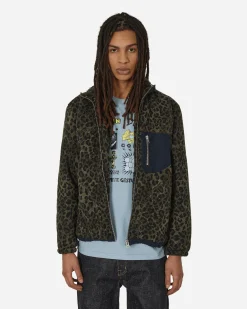 Brain Dead Coats And Jackets^Leopard Reverse Sherpa Jacket Olive