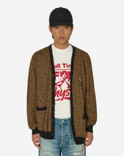 Hysteric Glamour Knitwear^Leopard Vixen Girl Cardigan Beige