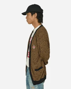 Hysteric Glamour Knitwear^Leopard Vixen Girl Cardigan Beige