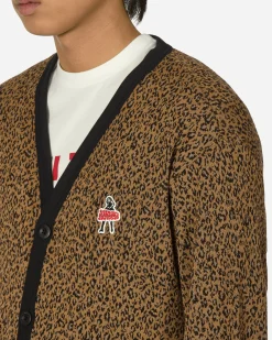 Hysteric Glamour Knitwear^Leopard Vixen Girl Cardigan Beige