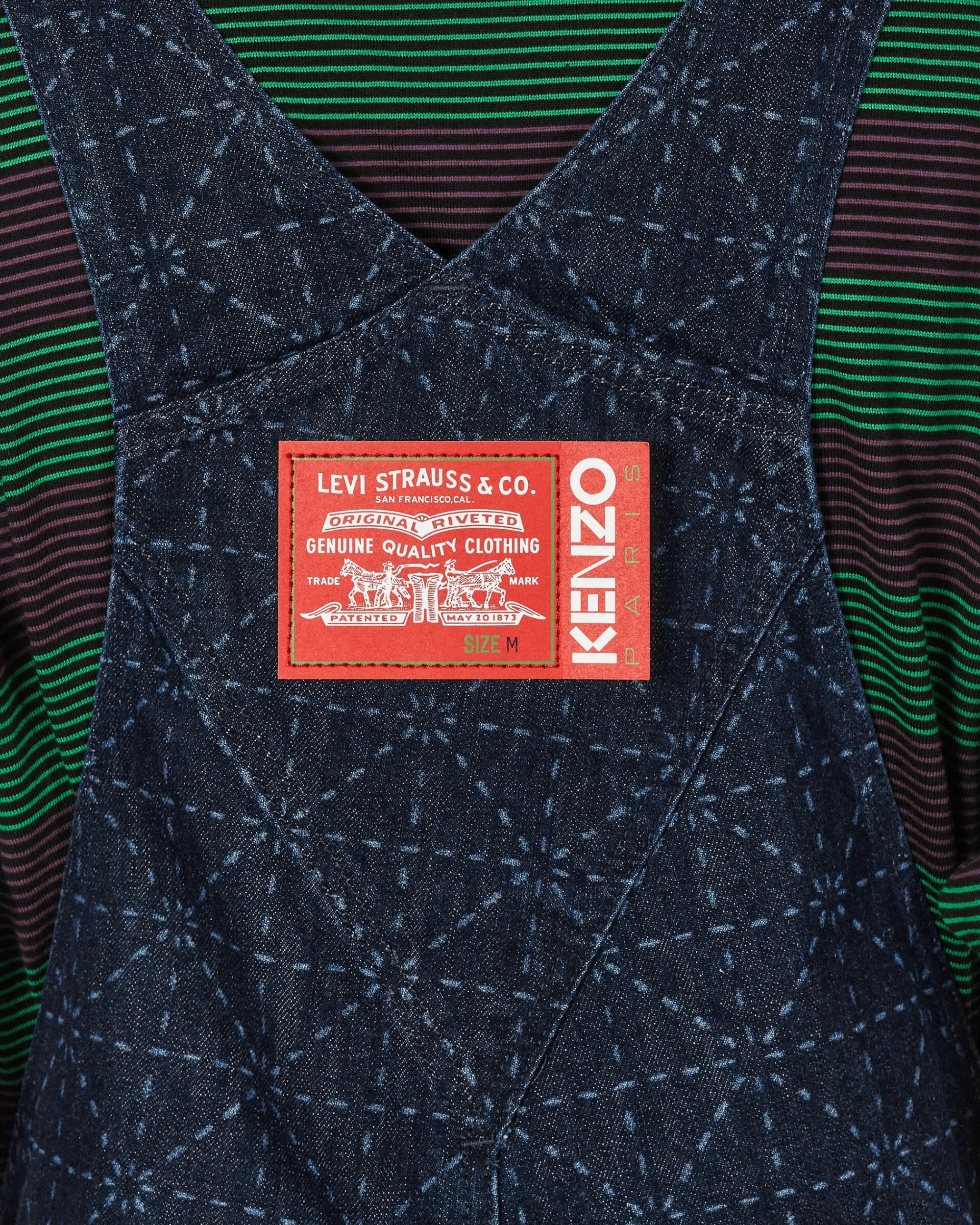 KENZO Paris Pants^Levi’s® Printed Denim Overall Rinse Blue