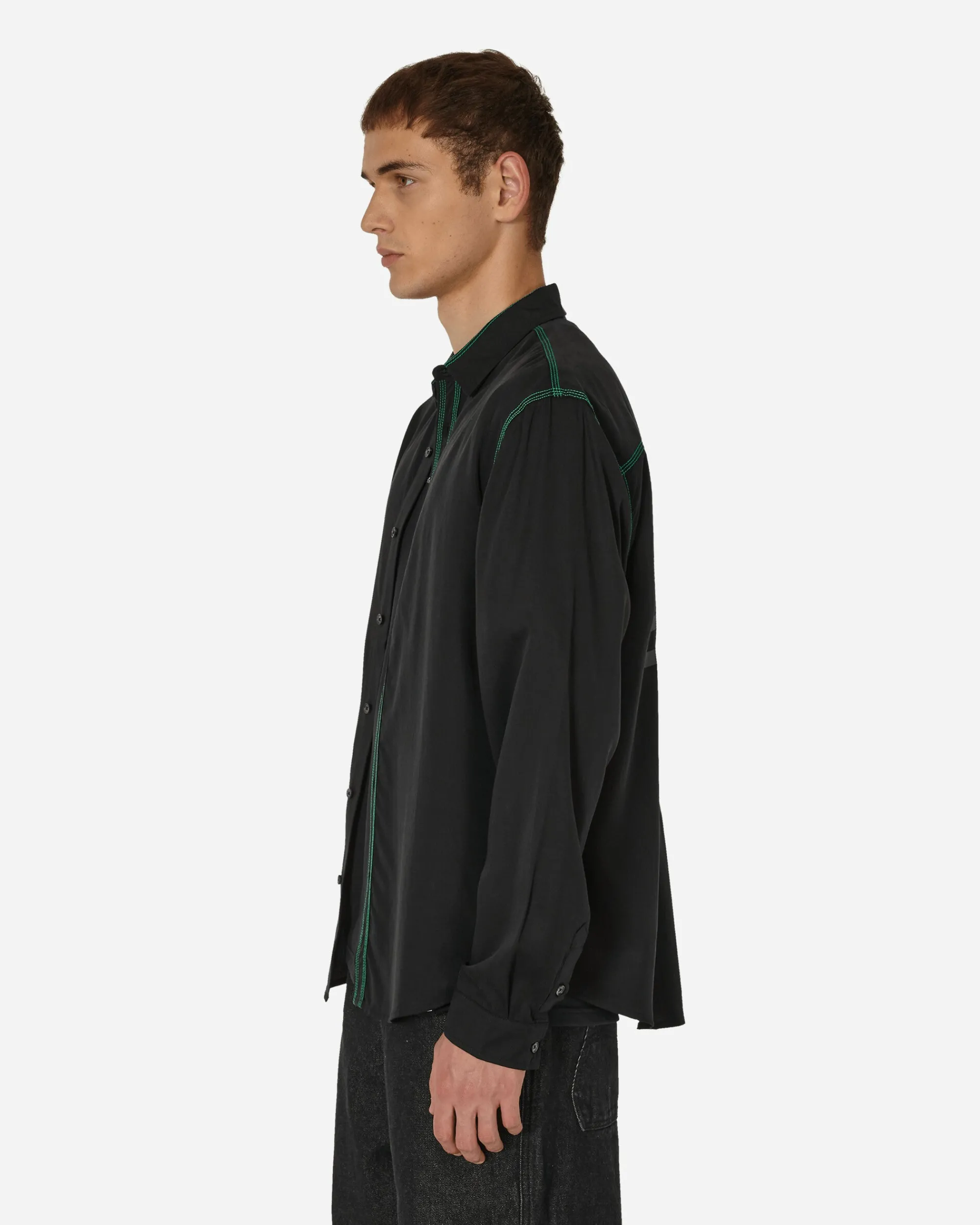 Pleasures Shirts^Life Button Down Shirt Black