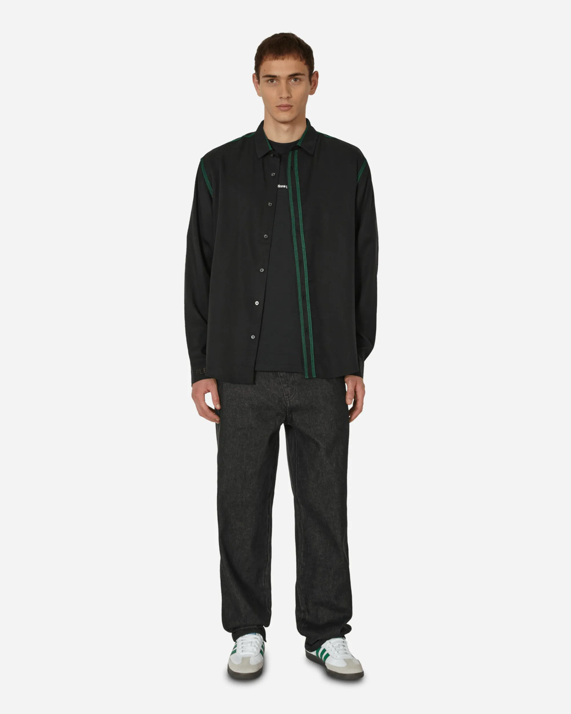Pleasures Shirts^Life Button Down Shirt Black
