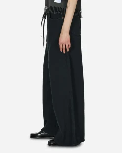 MM6 Maison Margiela Pants^Lightweight Denim Low-Waist Trousers Black