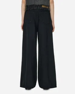 MM6 Maison Margiela Pants^Lightweight Denim Low-Waist Trousers Black