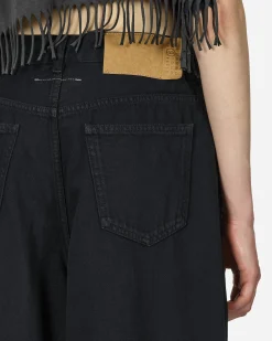 MM6 Maison Margiela Pants^Lightweight Denim Low-Waist Trousers Black