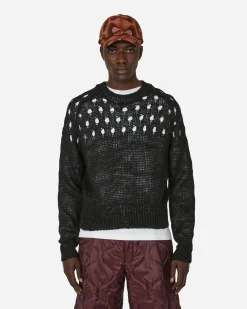 Dries Van Noten Knitwear^Linen Crewneck Sweater Black