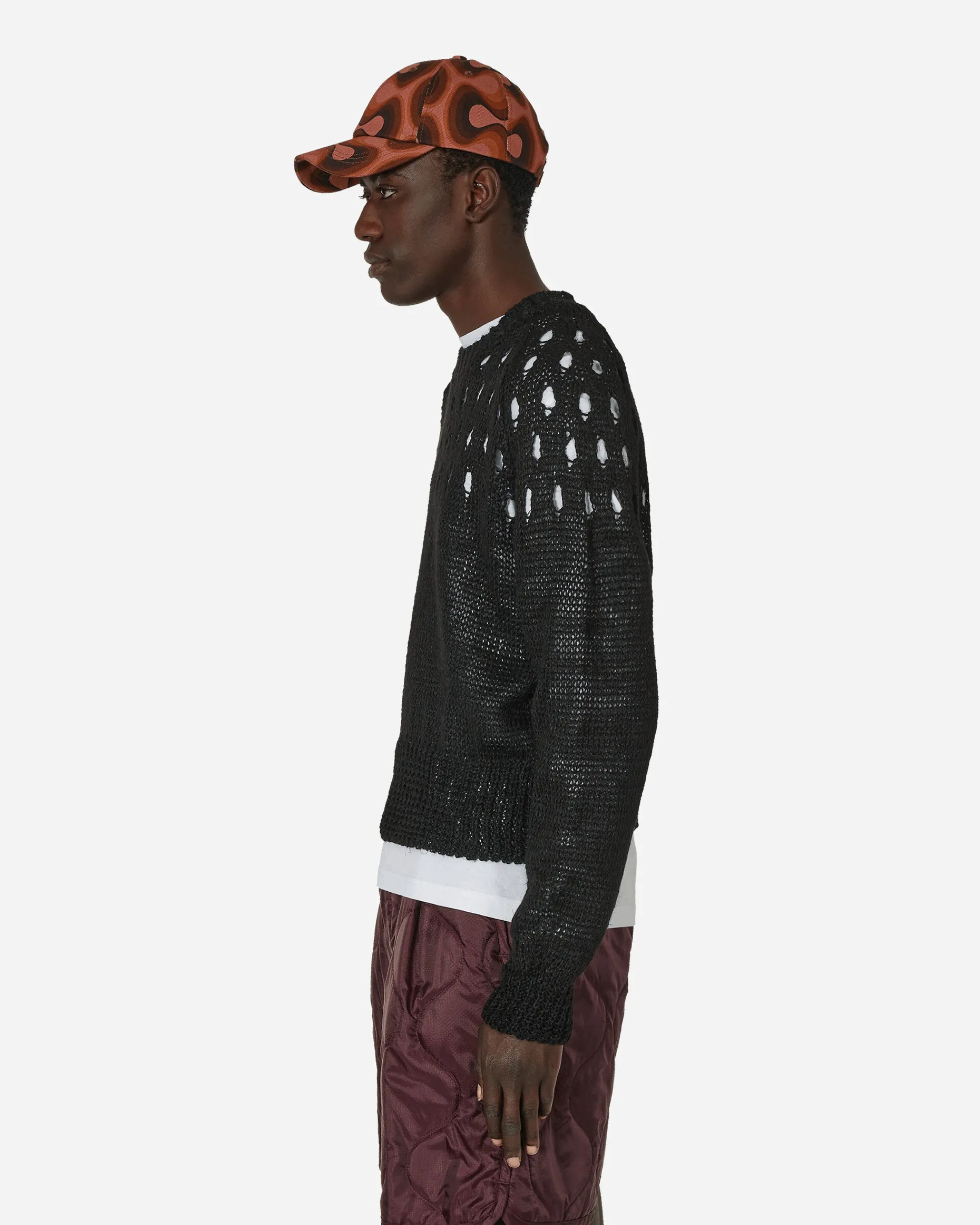Dries Van Noten Knitwear^Linen Crewneck Sweater Black