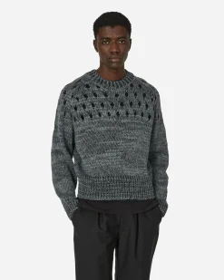 Dries Van Noten Knitwear^Linen Crewneck Sweater Grey