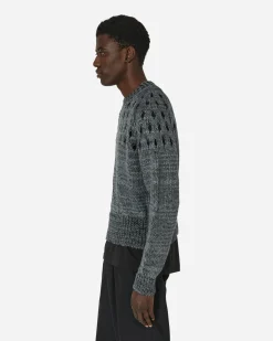 Dries Van Noten Knitwear^Linen Crewneck Sweater Grey