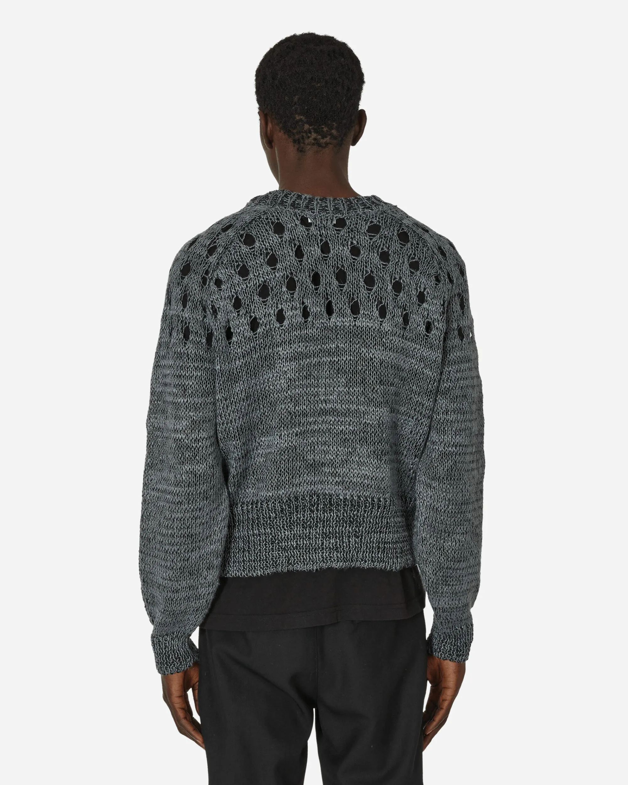 Dries Van Noten Knitwear^Linen Crewneck Sweater Grey