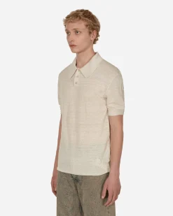 Maison Margiela T-Shirts^Linen Polo Shirt White