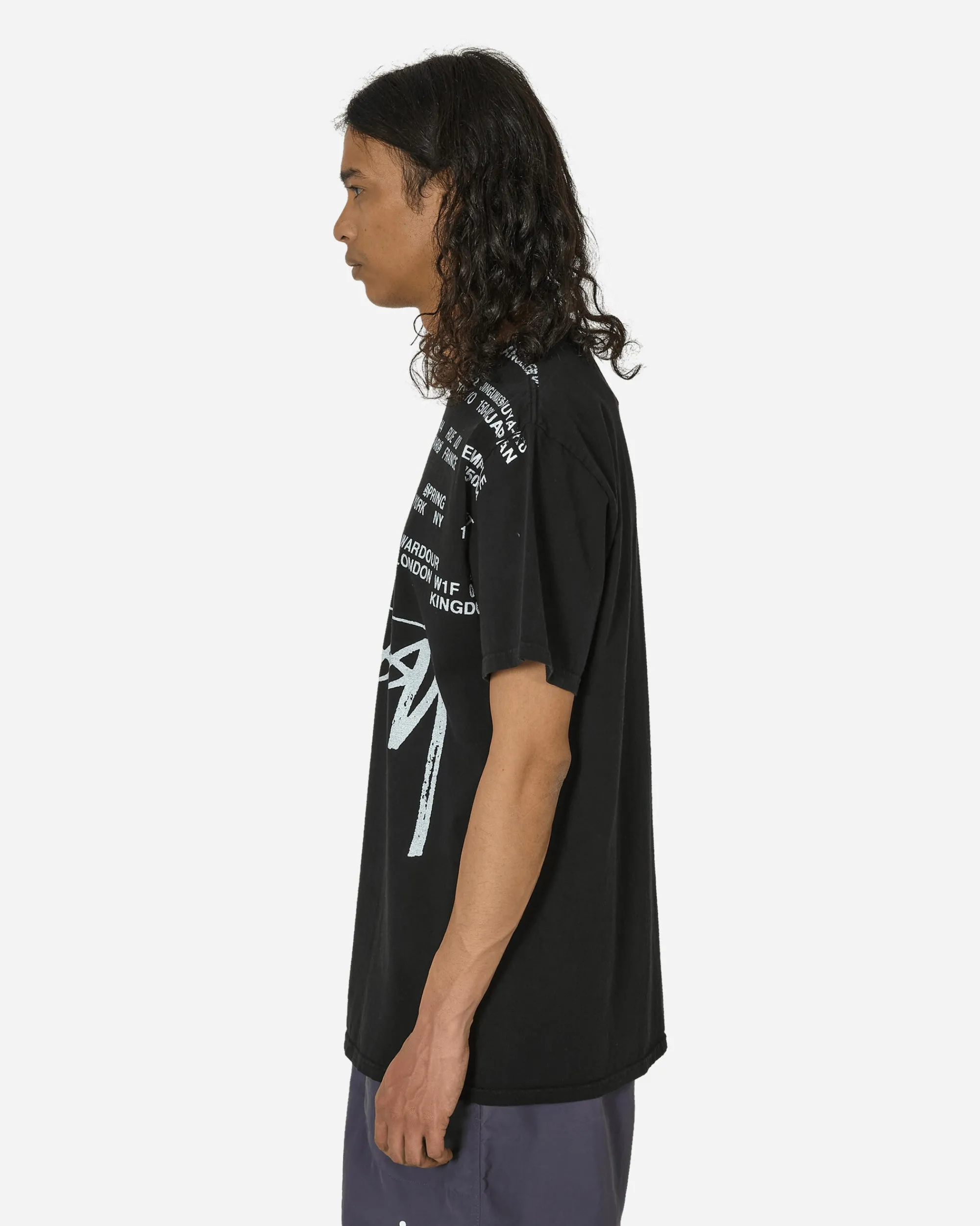 Stüssy T-Shirts^Locations Pigment Dyed T-Shirt Black