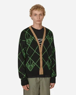 Paccbet Knitwear^Logo Cardigan Black