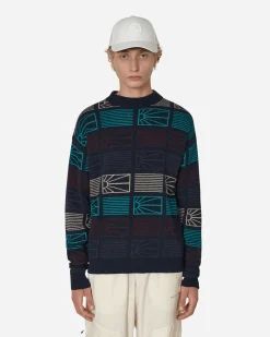 Paccbet Knitwear^Logo Crewneck Sweater Blue