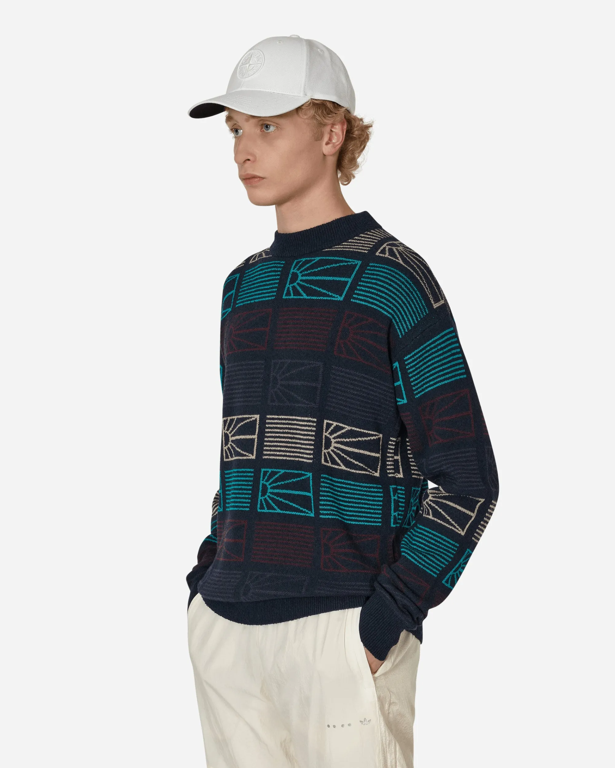 Paccbet Knitwear^Logo Crewneck Sweater Blue