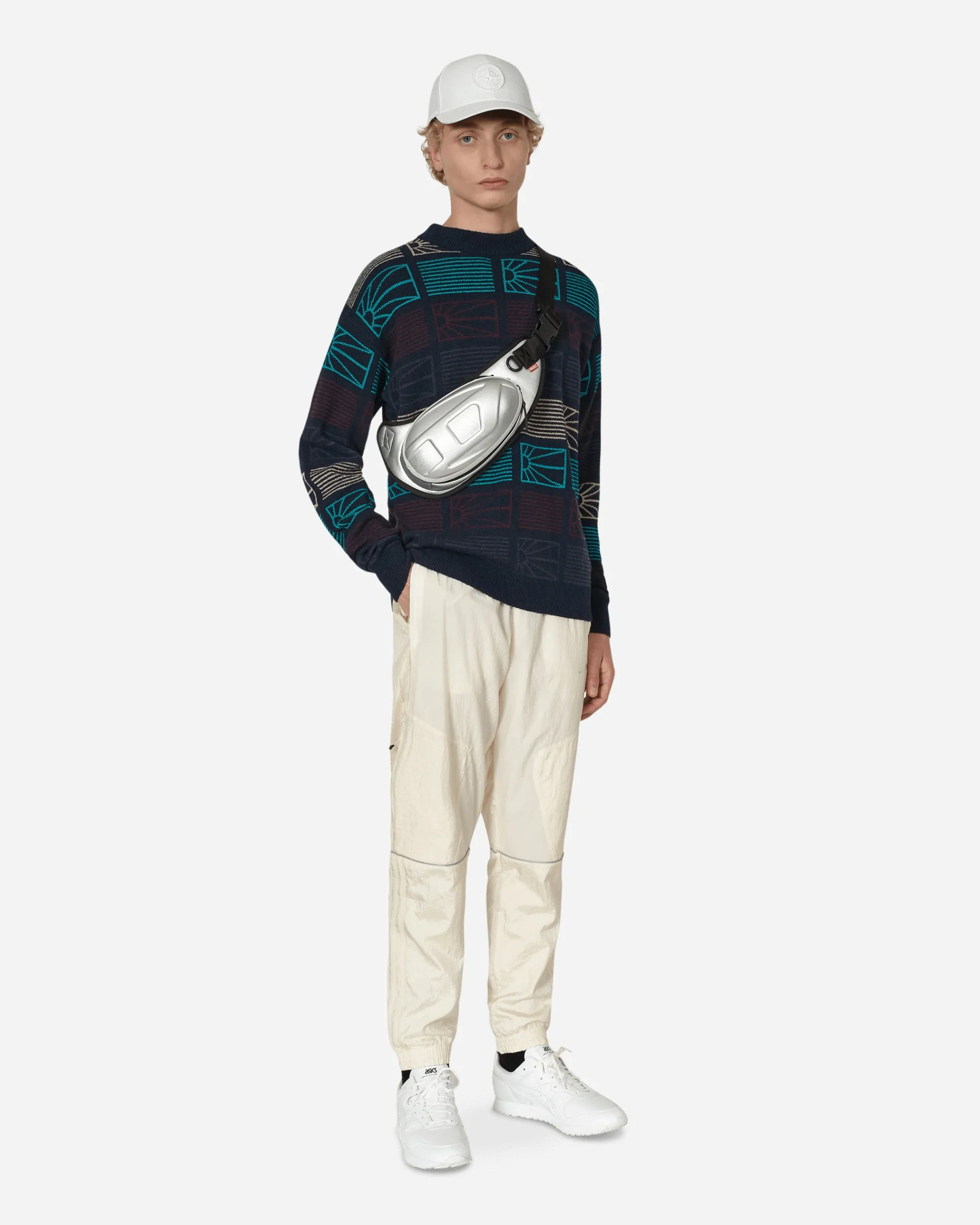 Paccbet Knitwear^Logo Crewneck Sweater Blue