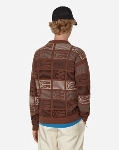 Paccbet Knitwear^Logo Crewneck Sweater Brown