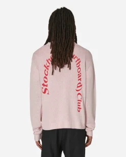 Stockholm (Surfboard) Club Knitwear^Logo Crewneck Sweater Pink