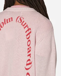 Stockholm (Surfboard) Club Knitwear^Logo Crewneck Sweater Pink