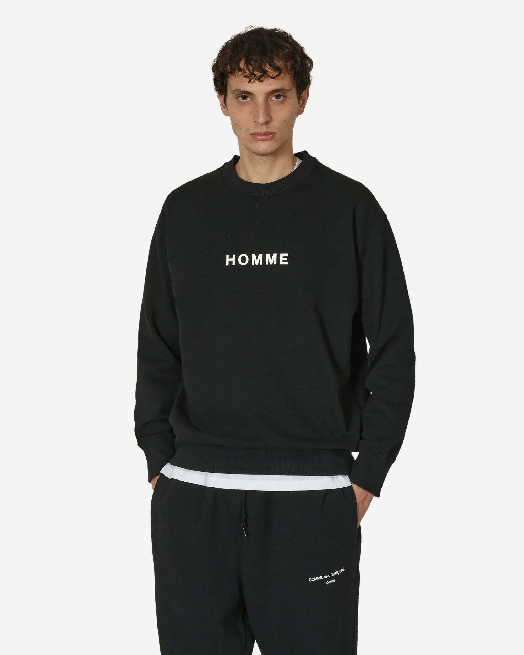 Comme Des Garçons Homme Sweatshirts^Logo Crewneck Sweatshirt Black