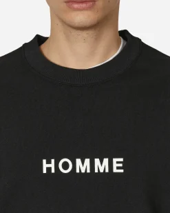 Comme Des Garçons Homme Sweatshirts^Logo Crewneck Sweatshirt Black