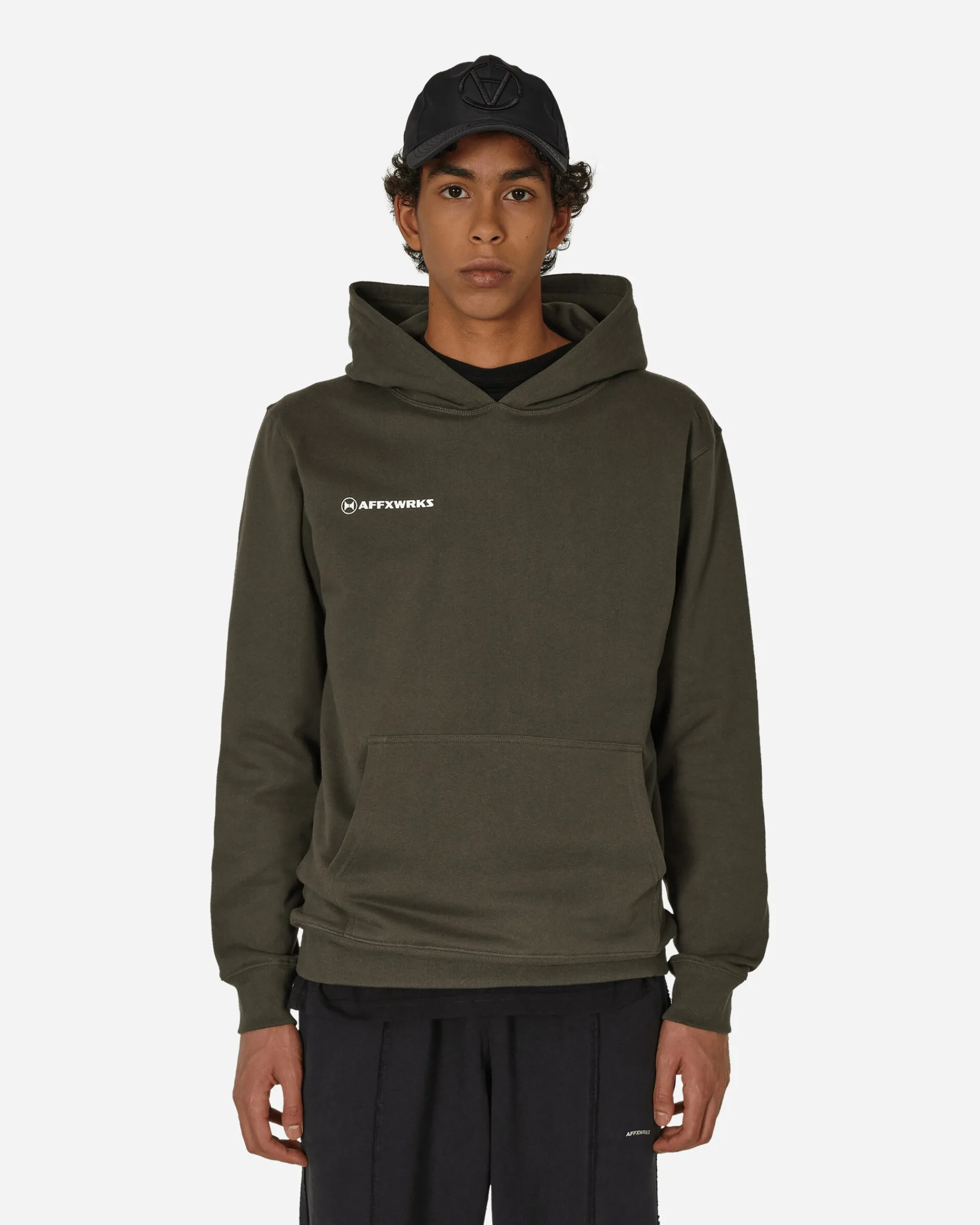 AFFXWRKS Sweatshirts^Logo Hooded Sweatshirt Washed Black