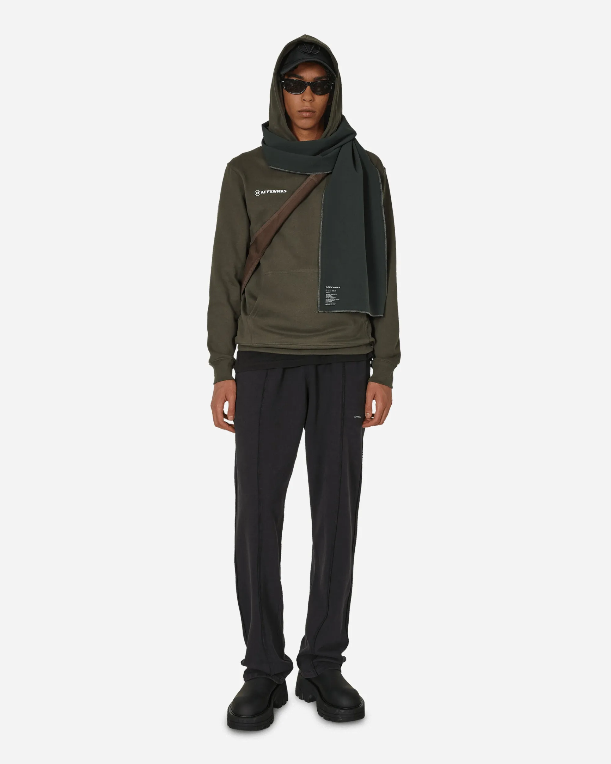 AFFXWRKS Sweatshirts^Logo Hooded Sweatshirt Washed Black